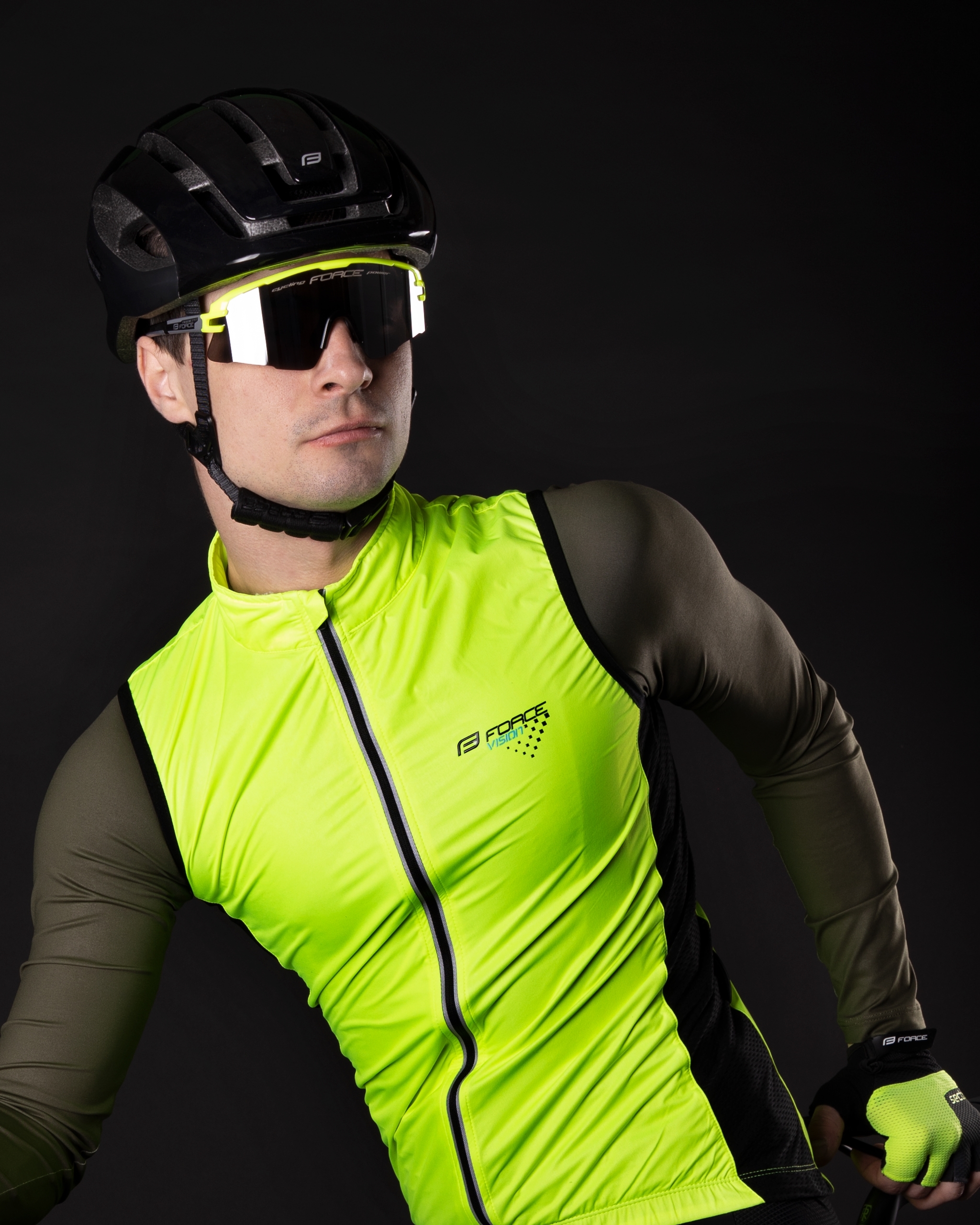 Brýle FORCE AMBIENT, fluo-šedé, černá zrcadlová skla