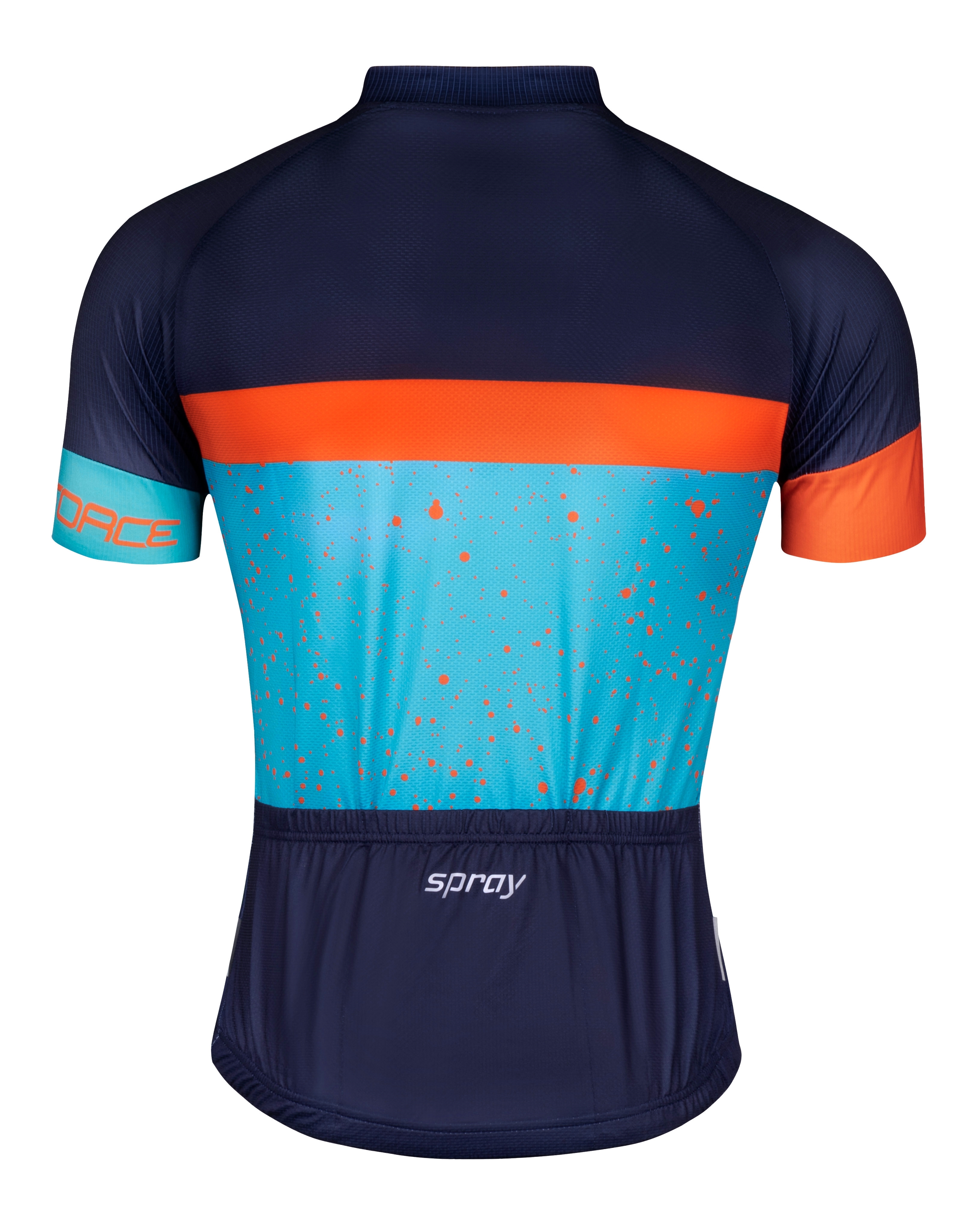Dres FORCE SPRAY krátký rukáv, modro-oranžový