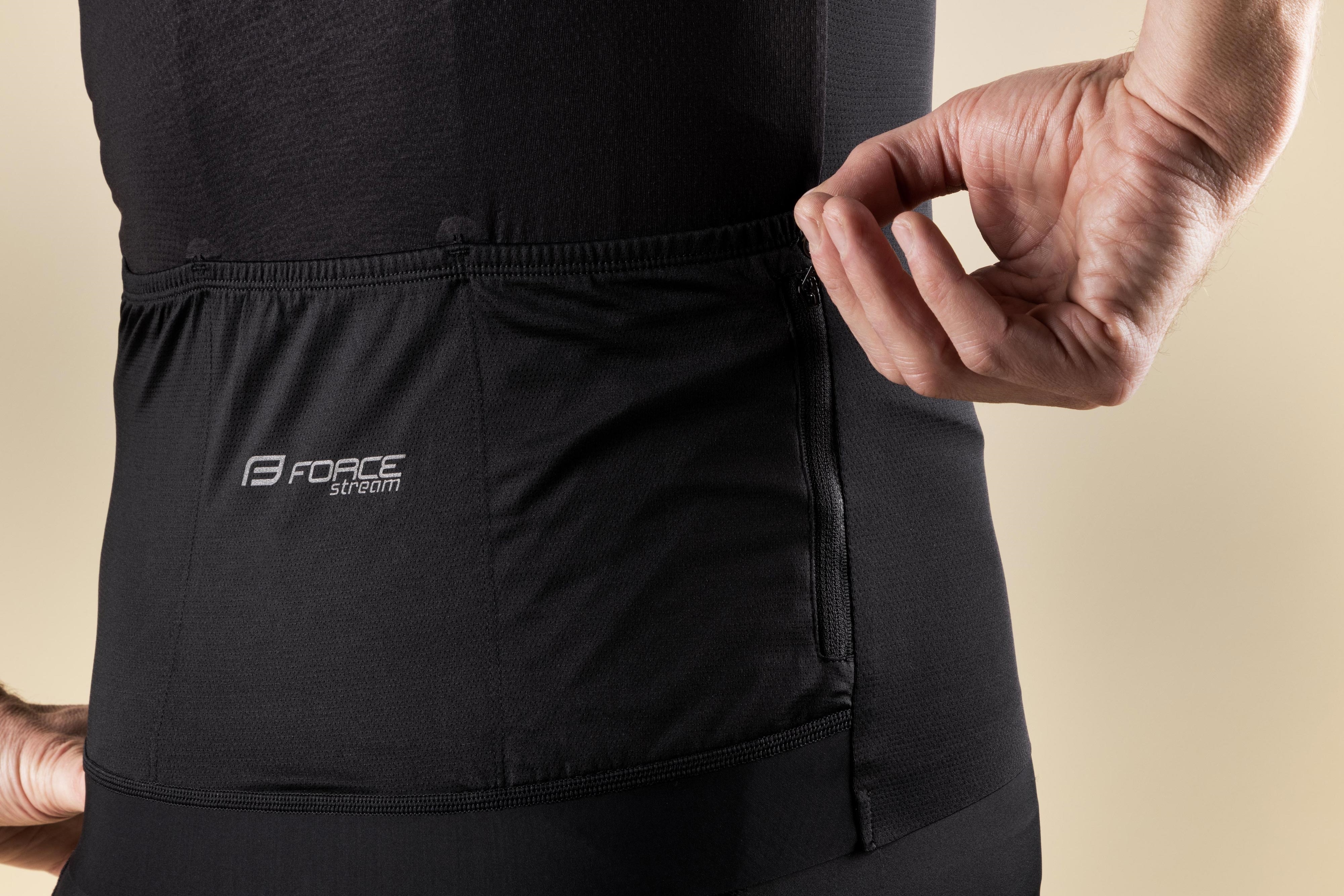 Dres FORCE STREAM krátký rukáv, černý