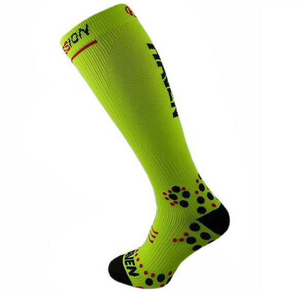 Kompresní podkolenky HAVEN EvoTec Silver yellow/black - MIDDLE COMPRESSION