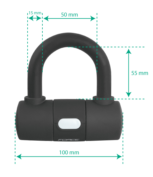 Zámek FORCE RON spirálový s držákem 80cm/12mm, černý