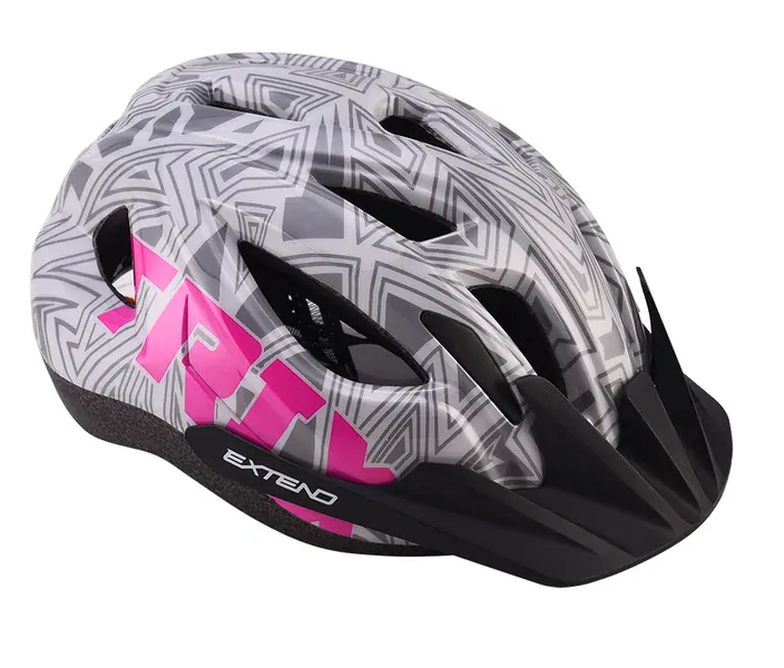 Cyklistická přilba Extend TRIX labirint light grey