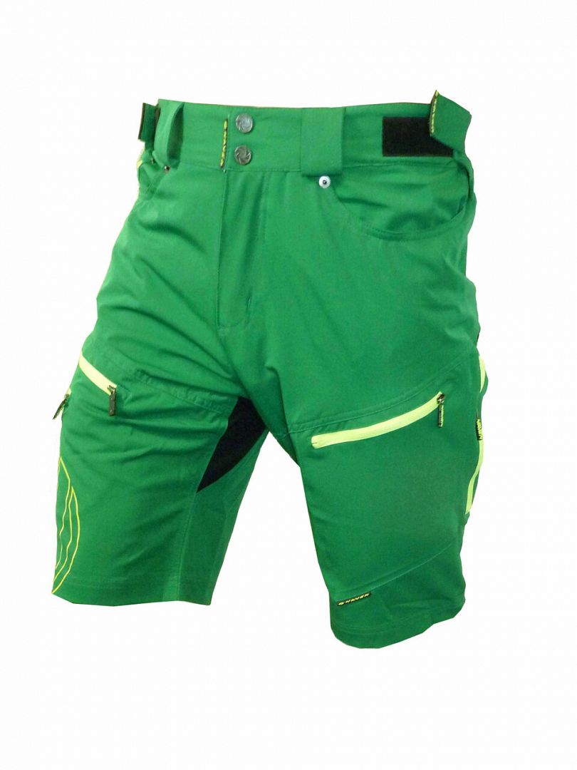 Pánské cyklokraťasy HAVEN NAVAHO SLIMFIT dark green/yellow