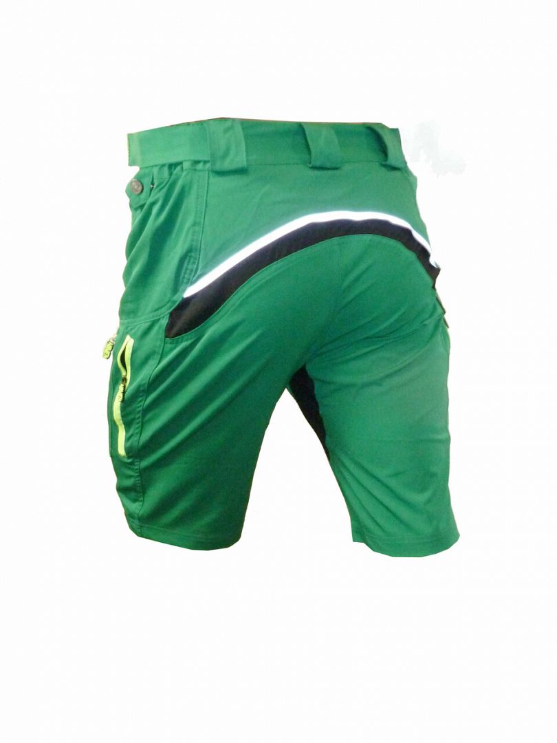 Pánské cyklokraťasy HAVEN NAVAHO SLIMFIT dark green/yellow