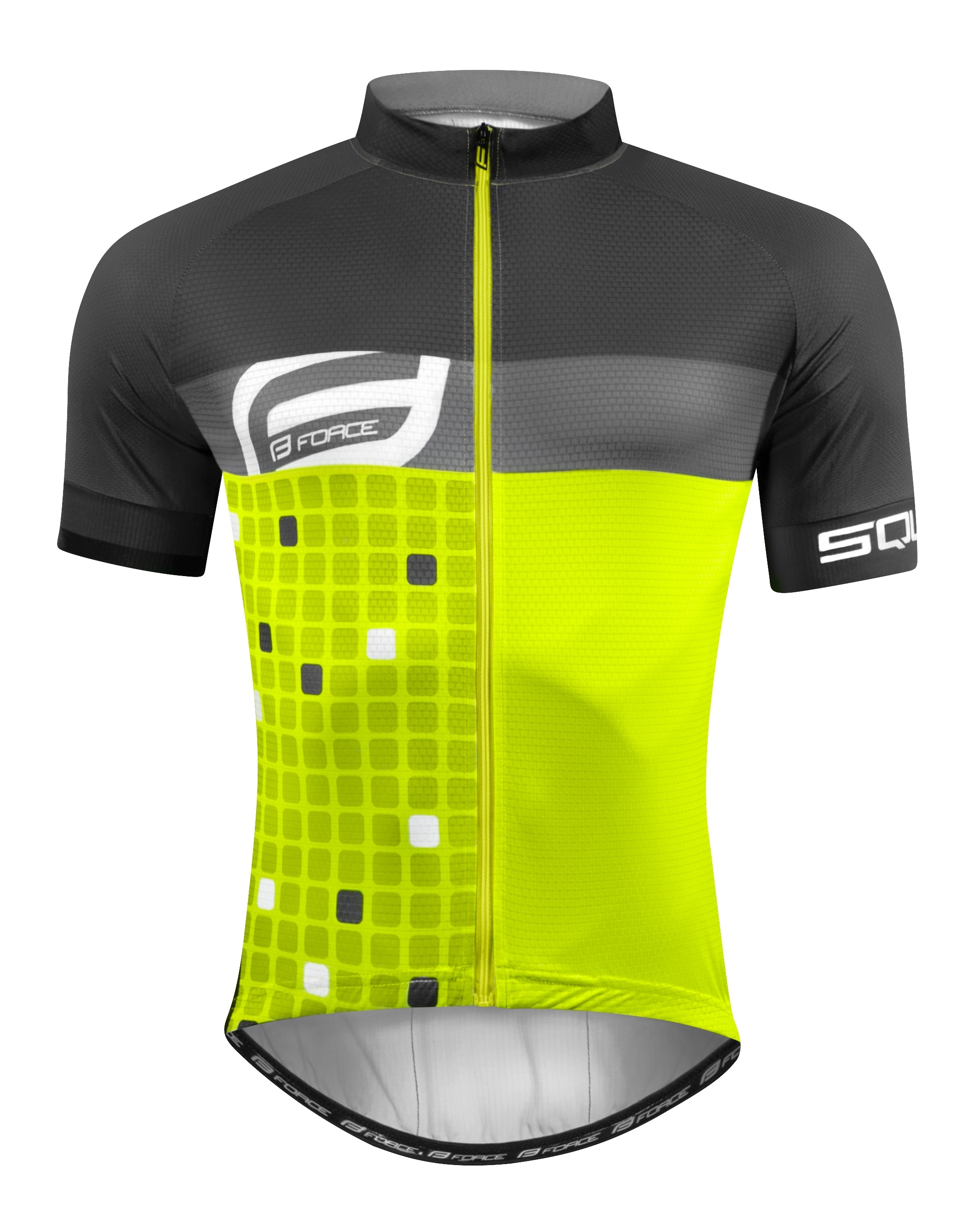 Dres FORCE SQUARE krátký rukáv, fluo-šedý