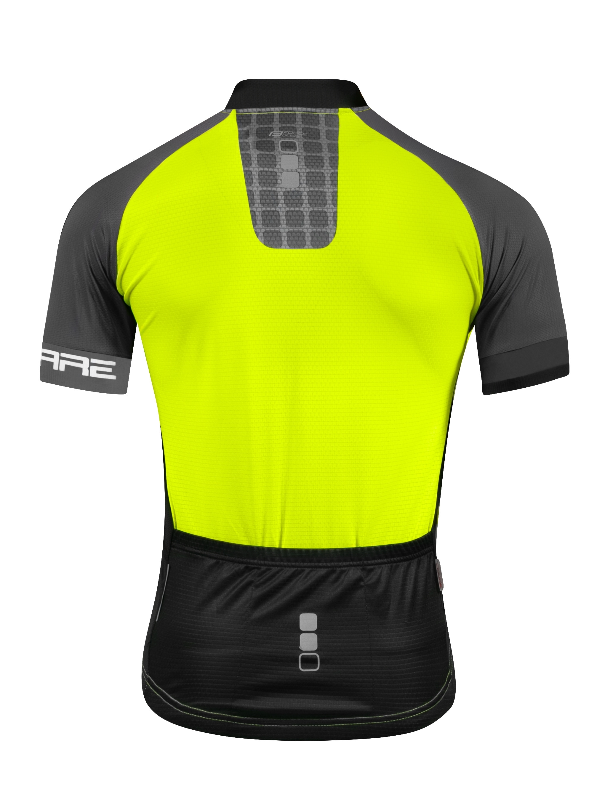 Dres FORCE SQUARE krátký rukáv, fluo-šedý