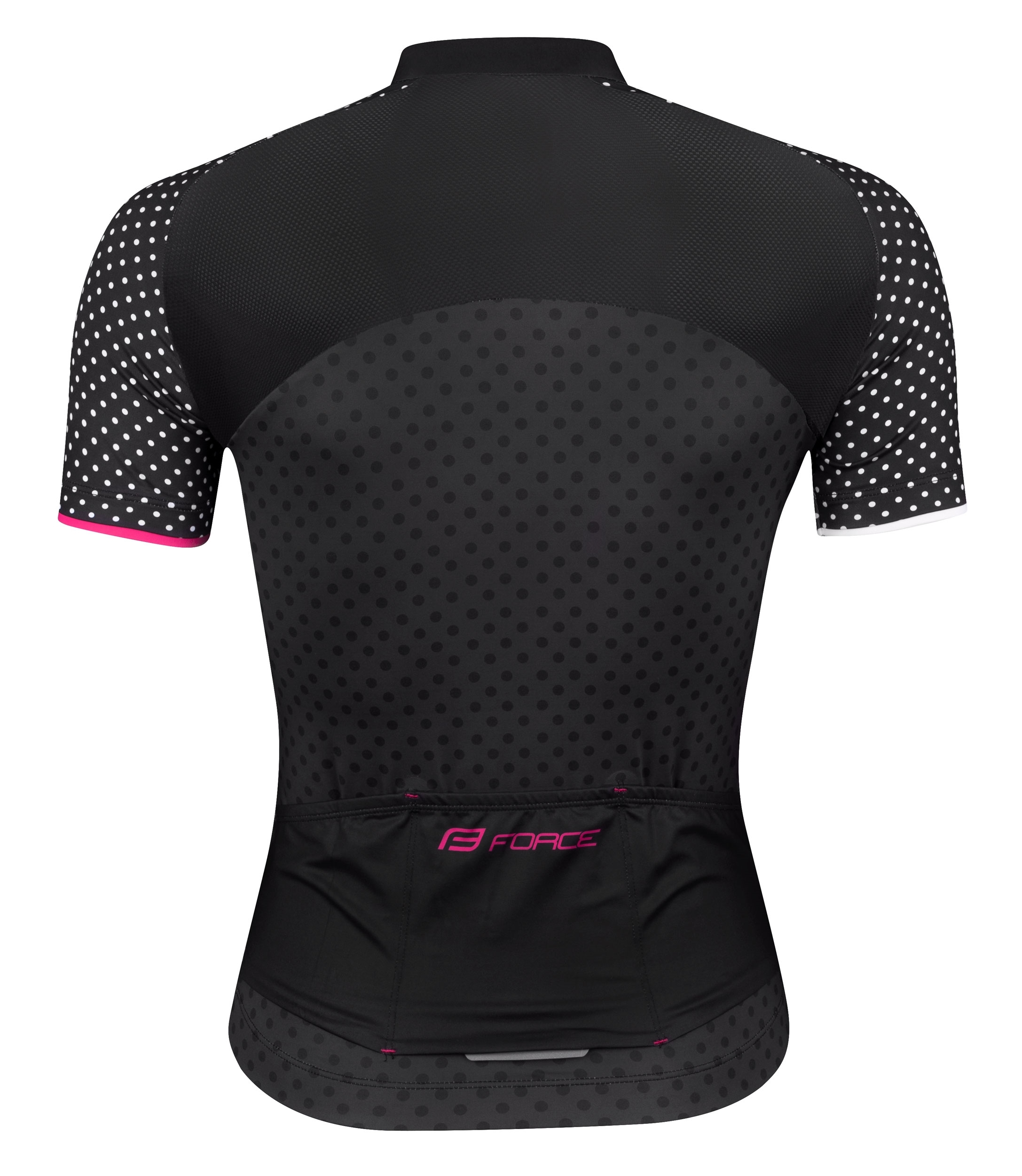 Dres FORCE POINTS, dámský, krátký rukáv, černo-růžový