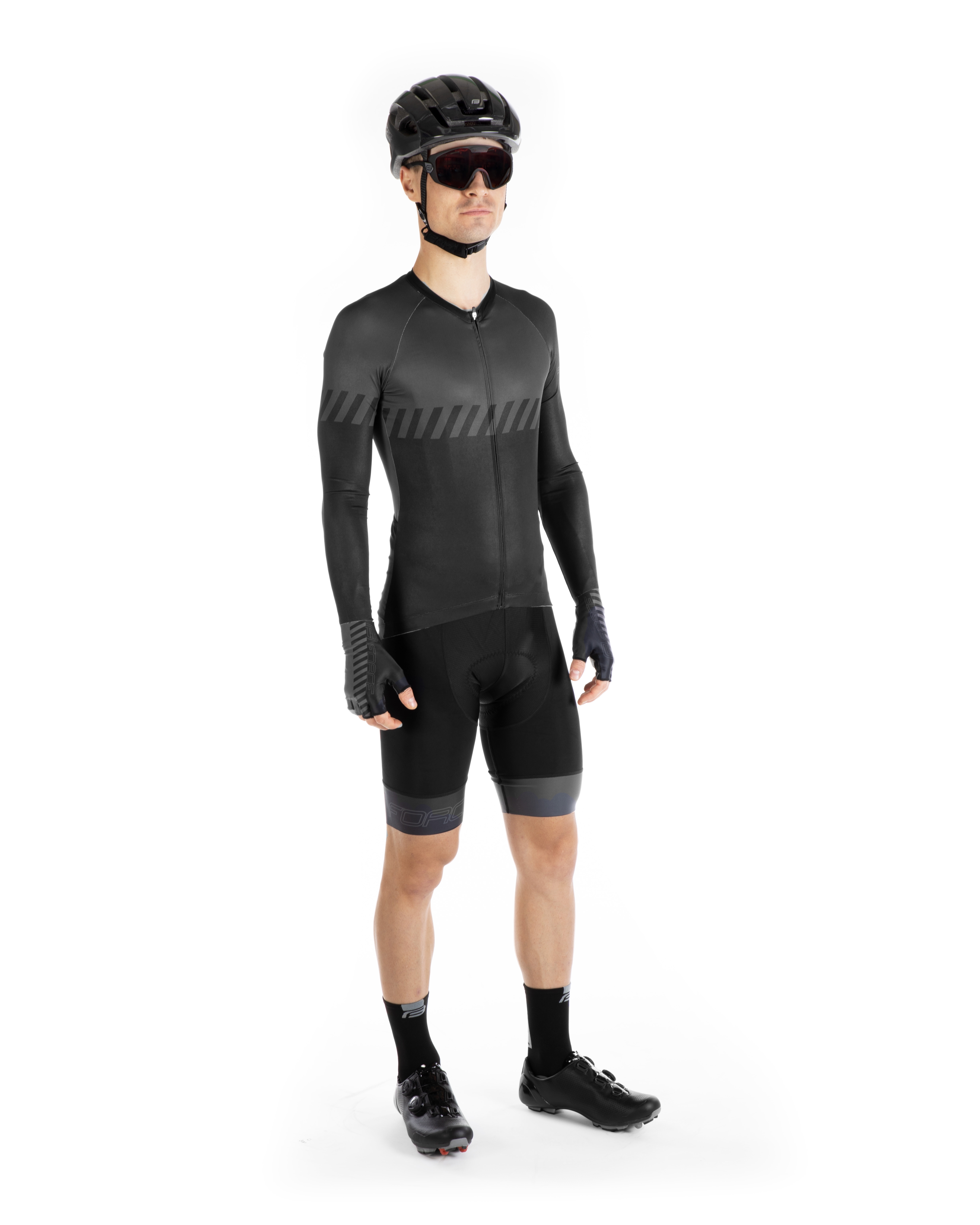 Dres FORCE FASHION dlouhý rukáv, černo-šedý