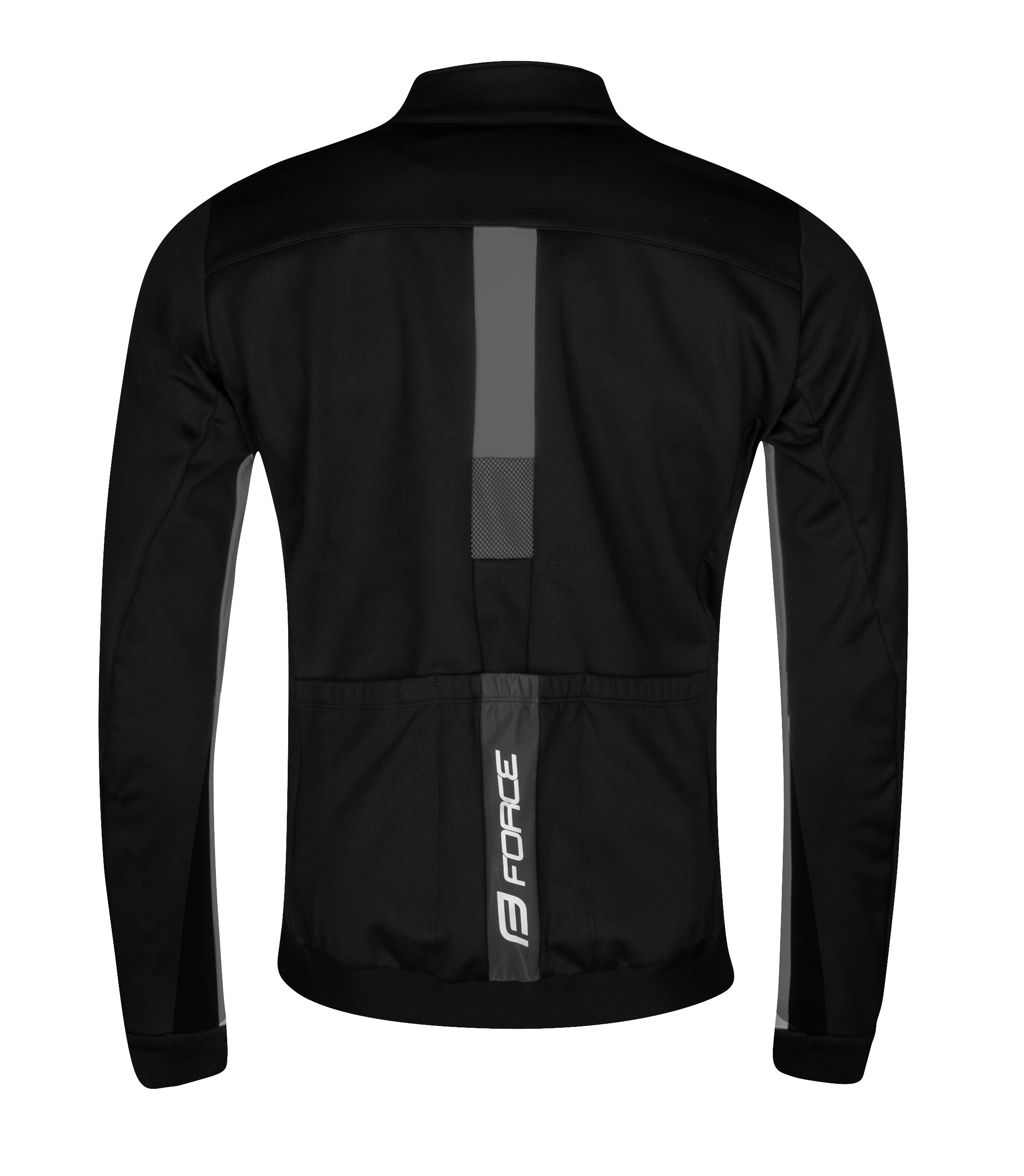 Bunda FORCE FROST softshell pánská, černo-šedá