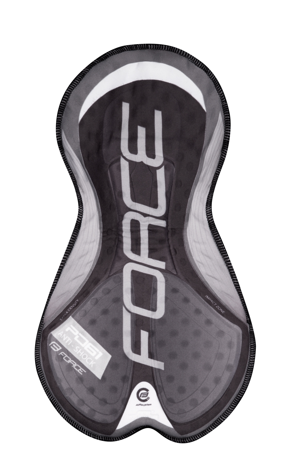 Kraťasy FORCE B30 do pasu s vložkou, černo-fluo