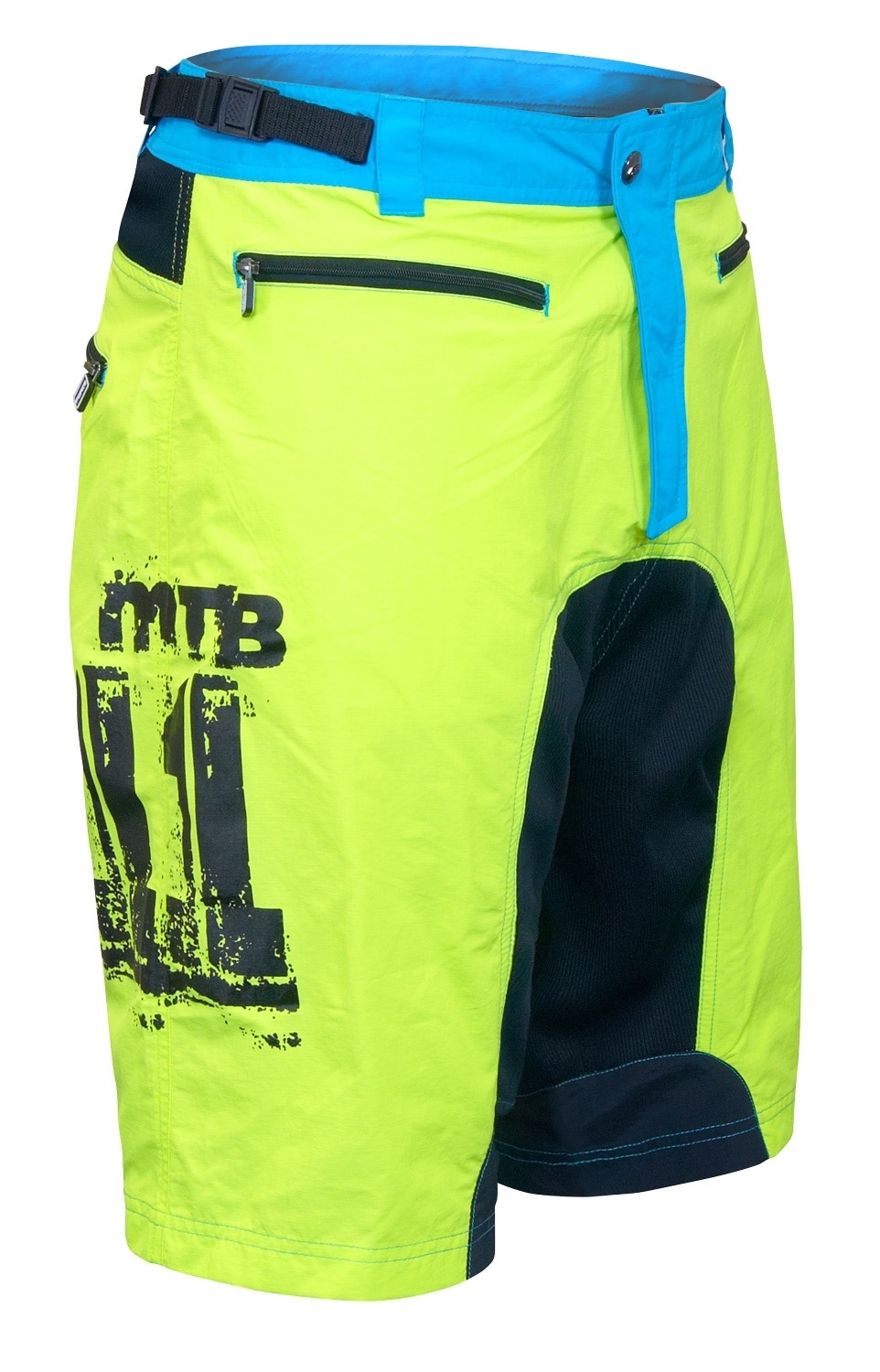 Kraťasy FORCE MTB-11 odnímatelná vložka, fluo