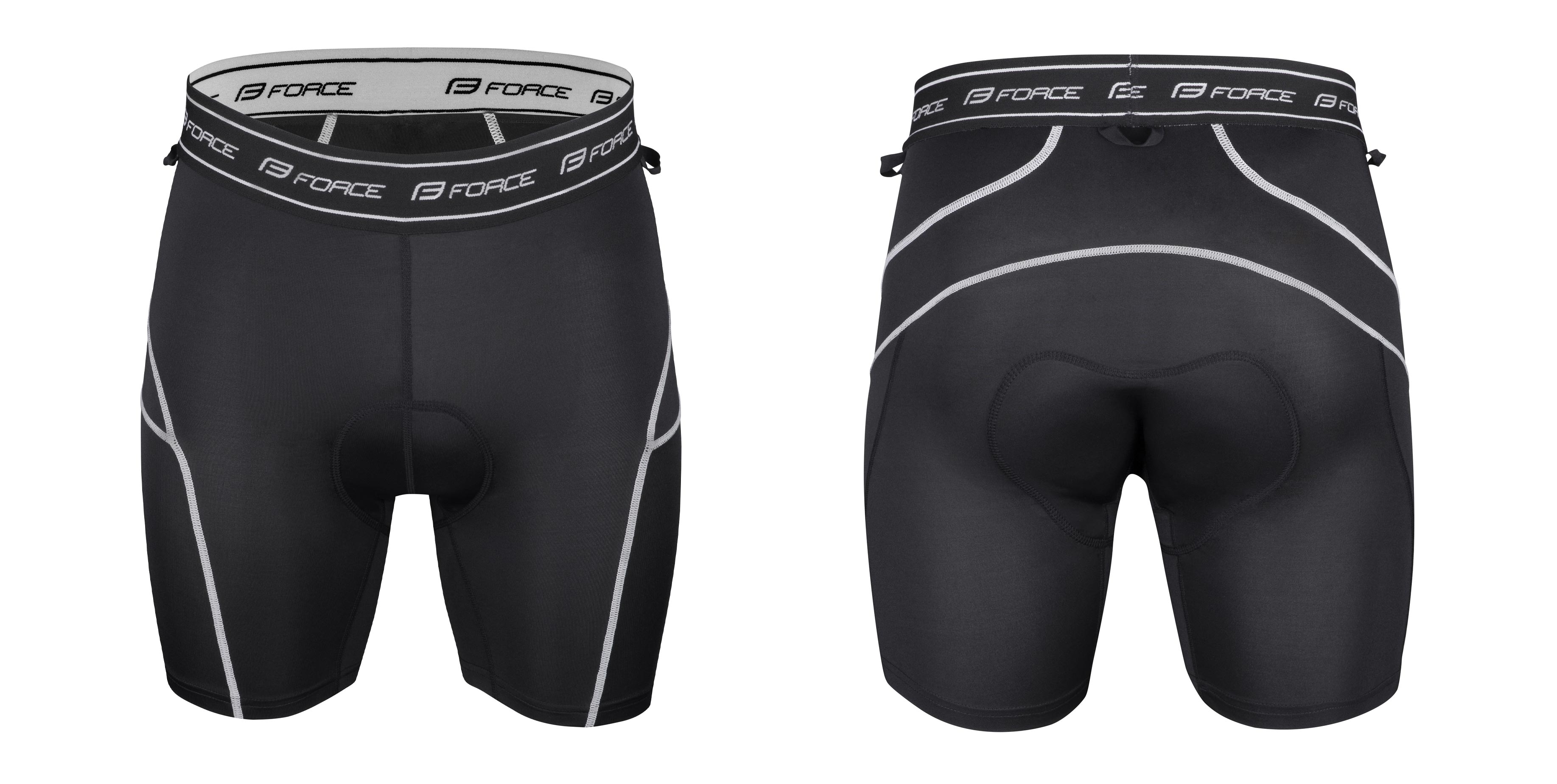 Kraťasy FORCE MTB-11 odnímatelná vložka, červené