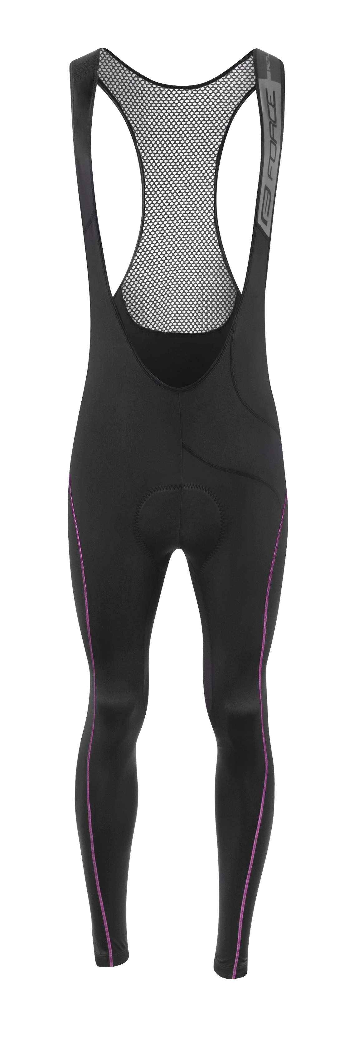 Kalhoty FORCE REFLEX LINE LADY s vložkou, černo-růžové