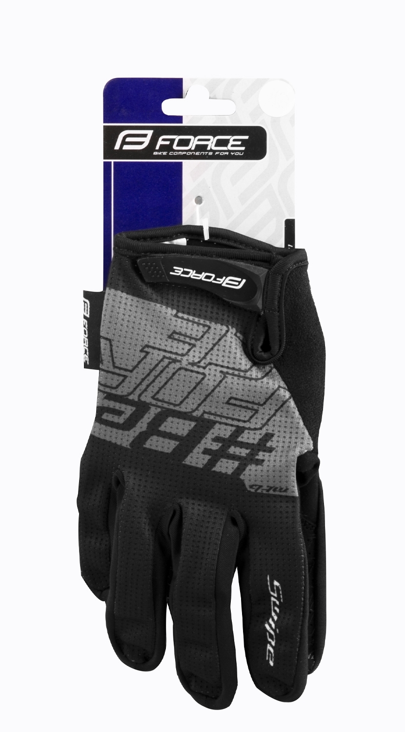 Rukavice FORCE MTB SWIPE letní, černo-šedé