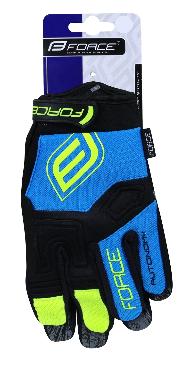 Rukavice FORCE MTB AUTONOMY, černo-modré