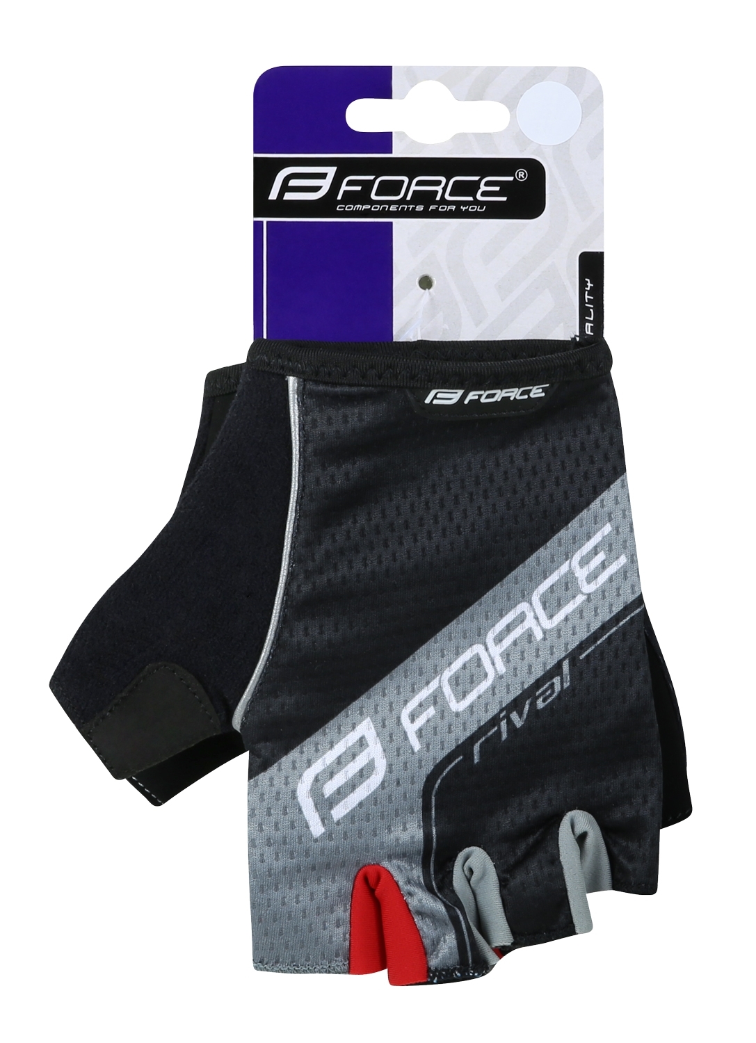 Rukavice FORCE RIVAL, černo-šedé