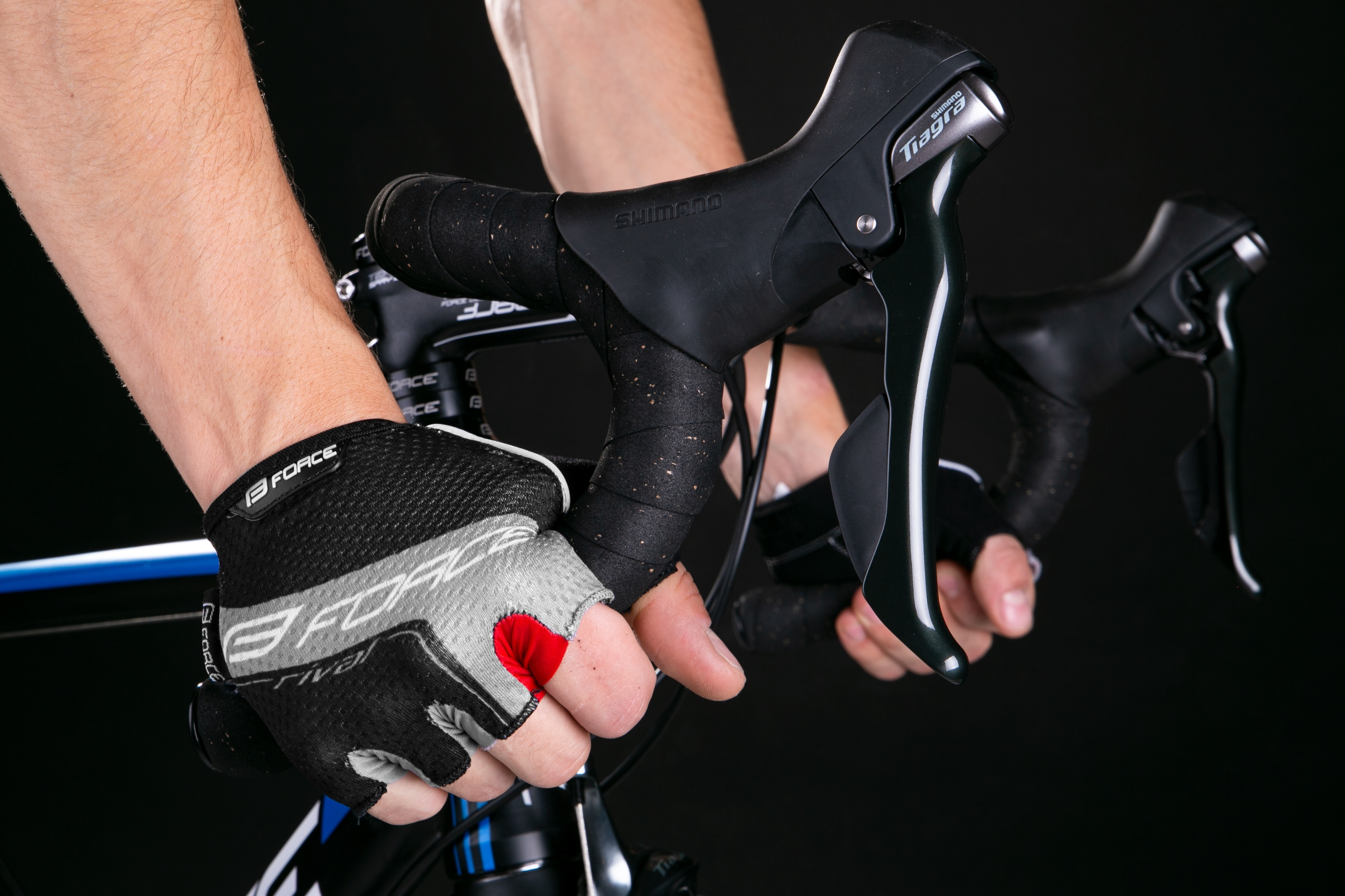 Rukavice FORCE RIVAL, černo-šedé