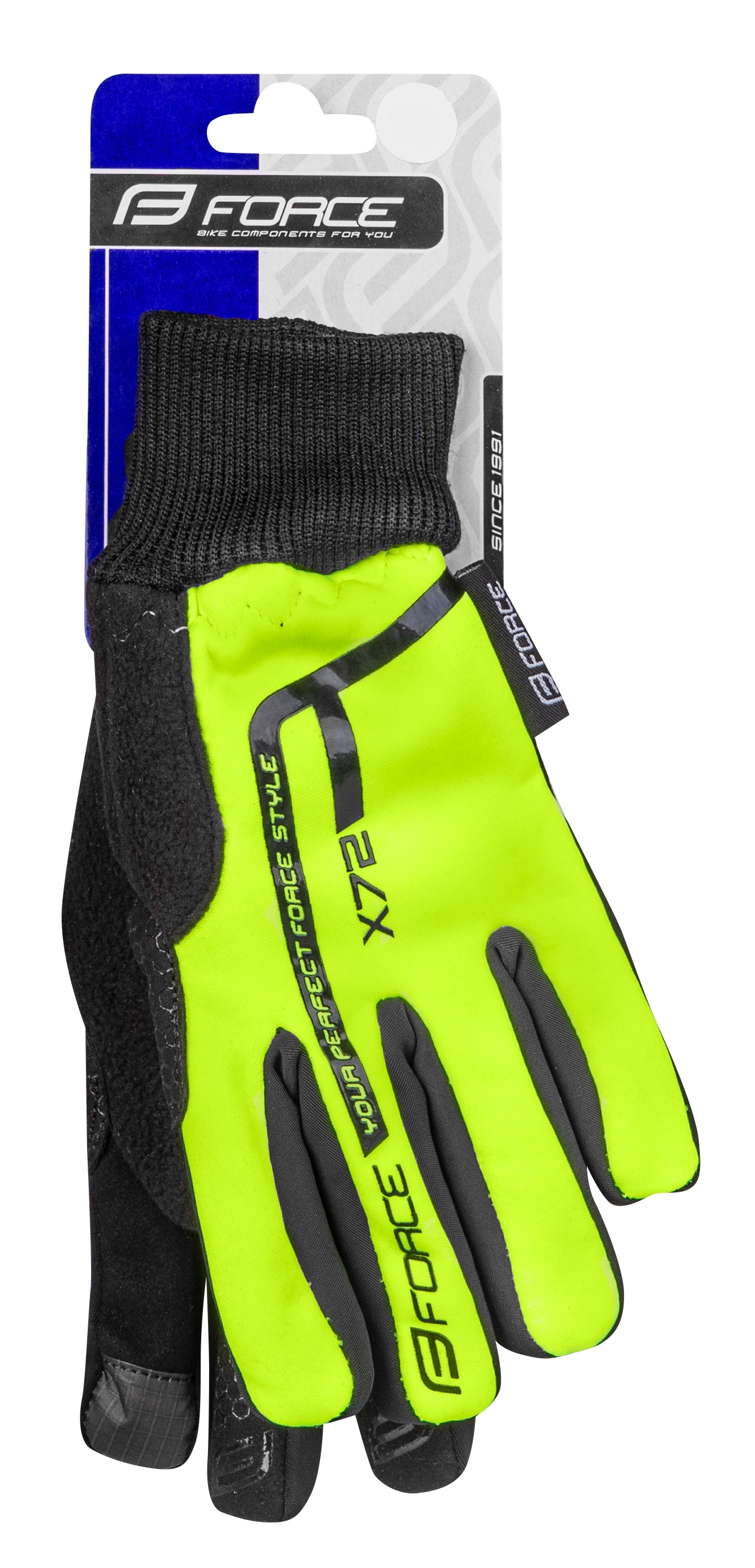 Rukavice zimní FORCE KID X72, fluo
