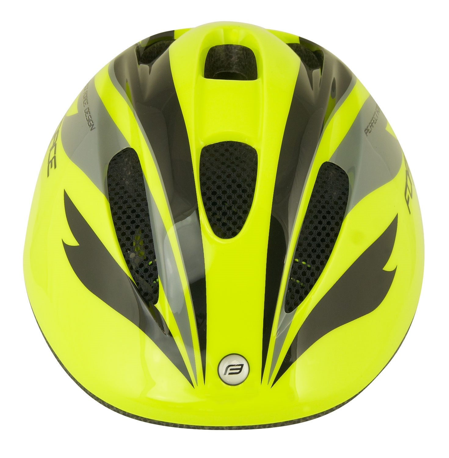 Přilba FORCE FUN STRIPES dětská, fluo-černo-šedá