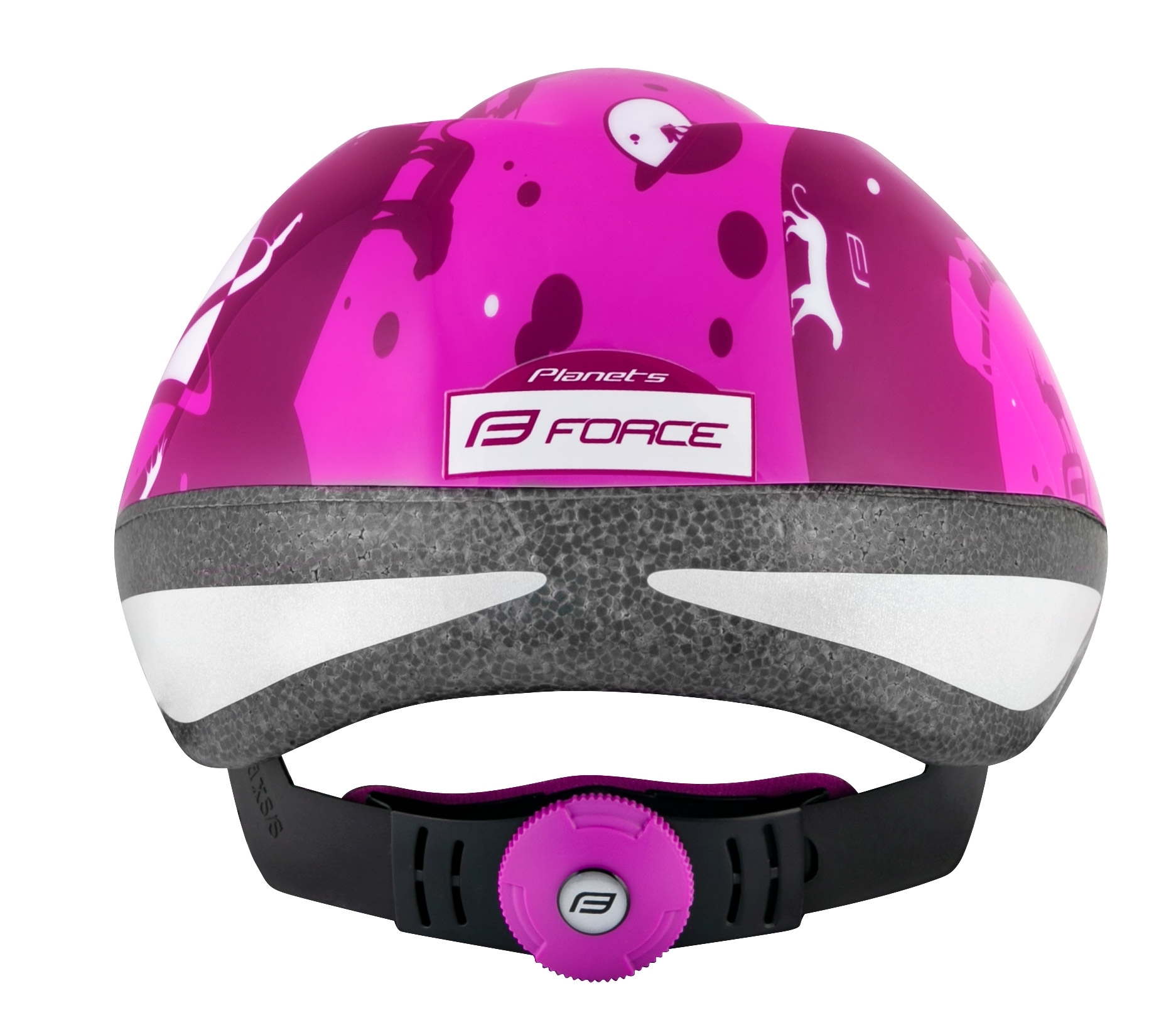 Přilba FORCE FUN PLANETS dětská, růžovo-bílá