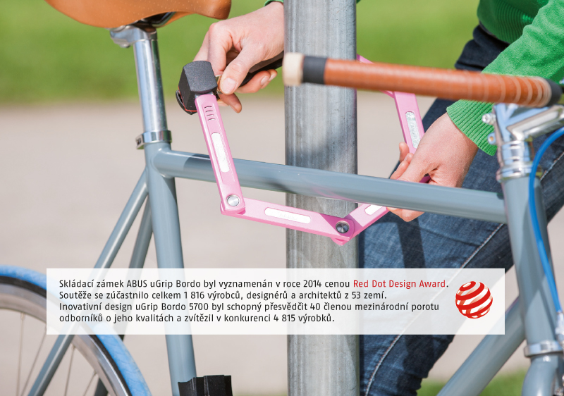 Zámek ABUS uGrip Bordo 5700/100, barva červená