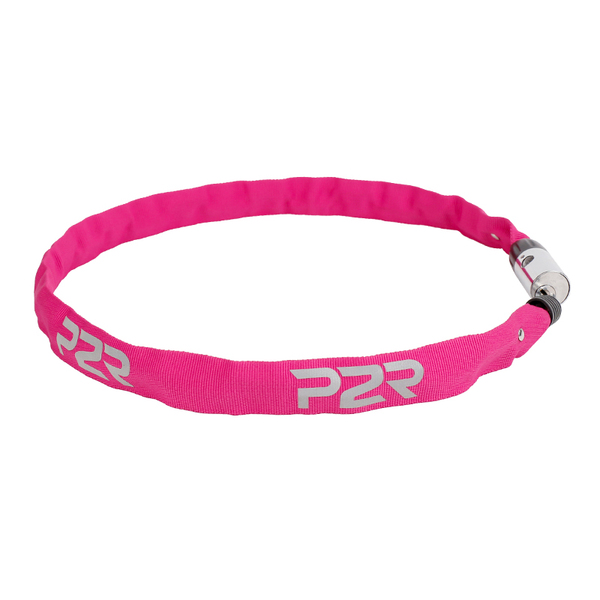 Zámek na jízdní kolo P2R AVENIR 4*650 mm, řetězový, pink