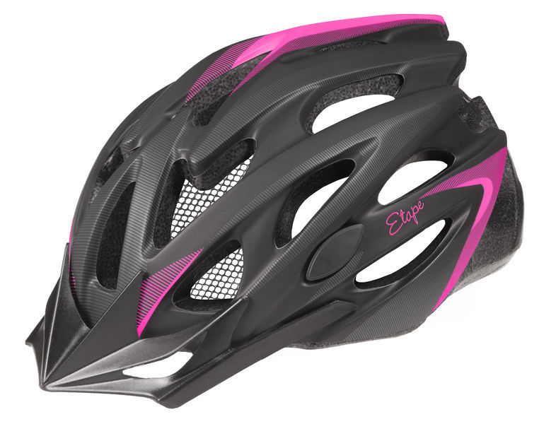 Cyklistická přilba na kolo Etape Venus, vel. S/M, barva černá/růžová mat