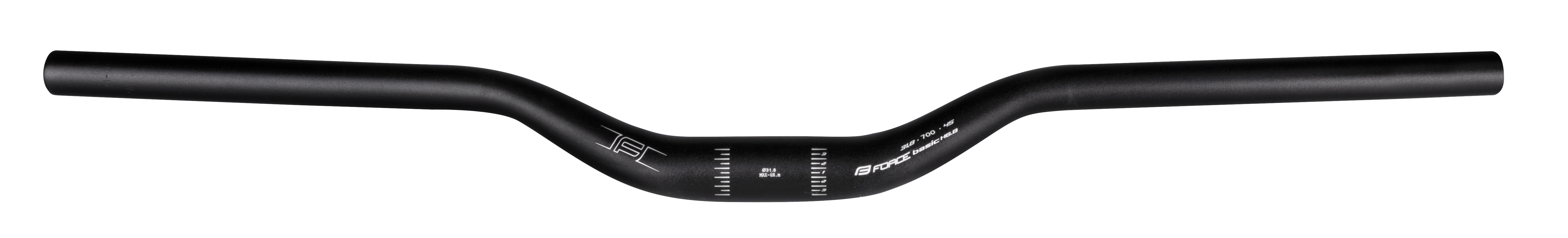 Řídítka FORCE BASIC H6.8 prohlé 31,8/700mm Al, černá mat