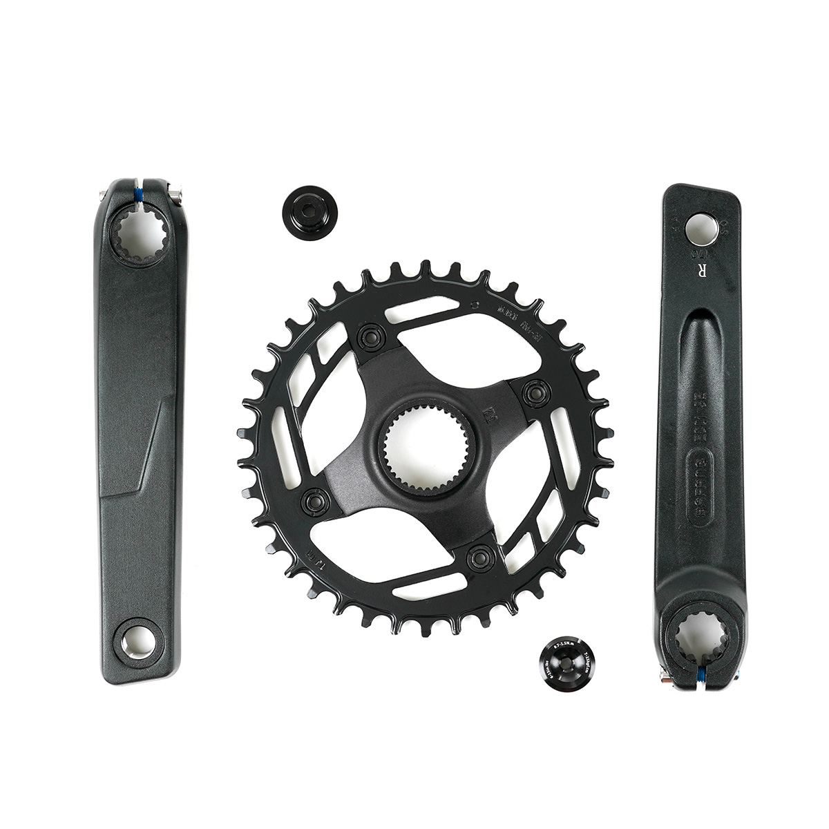  Převodník + kliky 170mm k motoru Bafang M500, 38 z., bez krytu