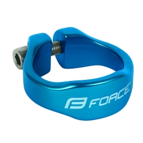 Objímka sedlovky FORCE na imbus 31,8 mm Al, modrá