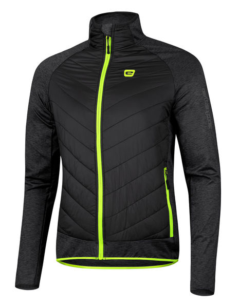 Pánská bunda/mikina ETAPE CRUX 2.0, černá/žlutá fluo