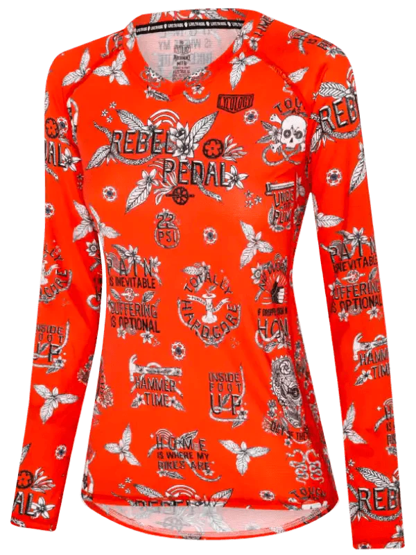 MTB dres CYCOLOGY Rebel Pedal, dámský, dlouhý rukáv