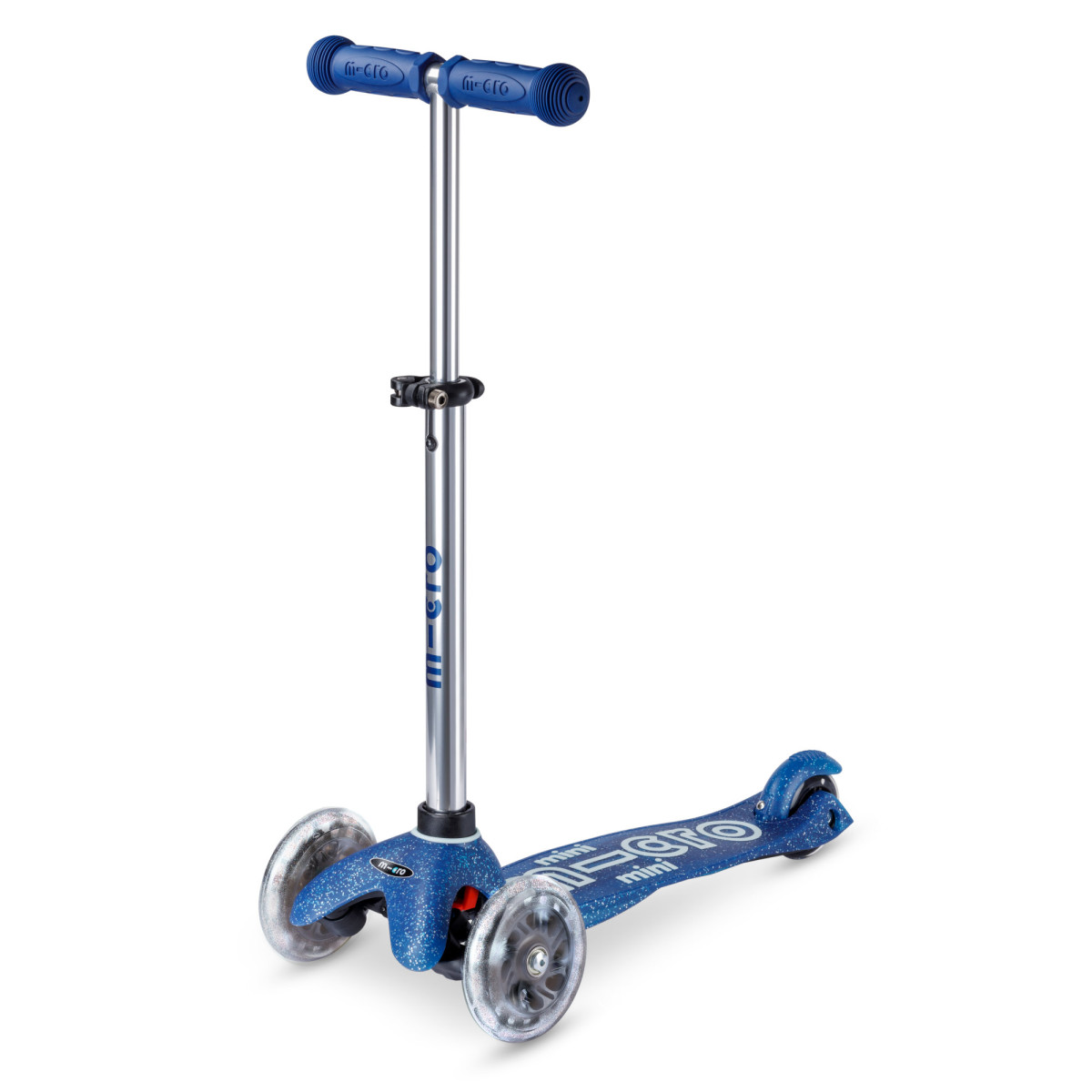 Koloběžka Mini Micro Deluxe Glitter LED navy - ZDARMA dopravné!