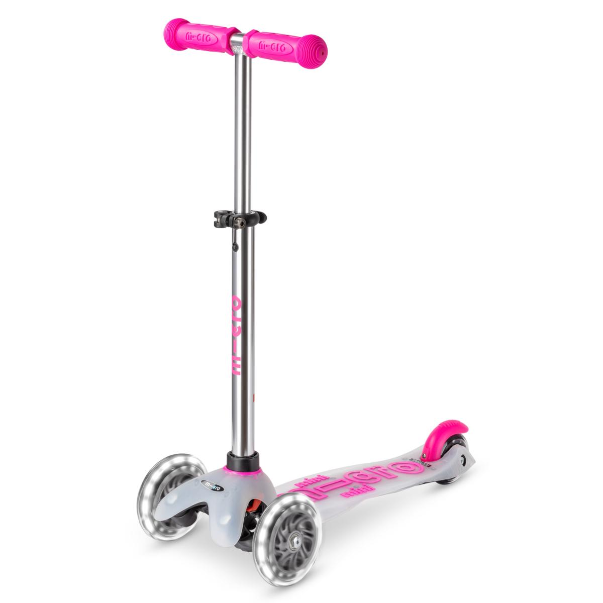 Koloběžka Mini Micro Deluxe Flux LED neon pink - ZDARMA dopravné!