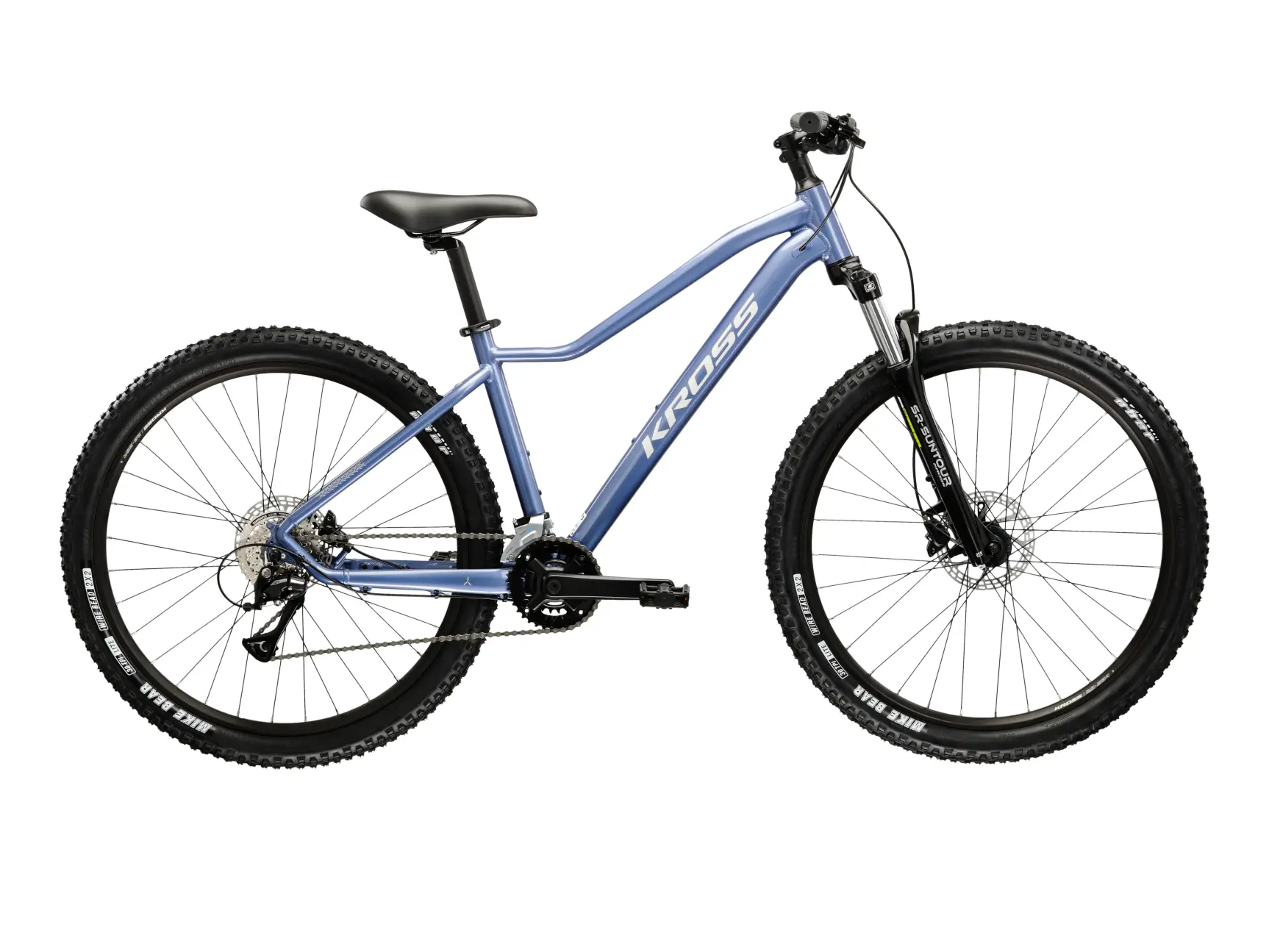 KROSS LEA 4.0, rám 14" (XS), model 2025, pneu 27,5", barva modrá/stříbrná - ZDARMA dopravné, seřízení, odborná montáž a sada světel!