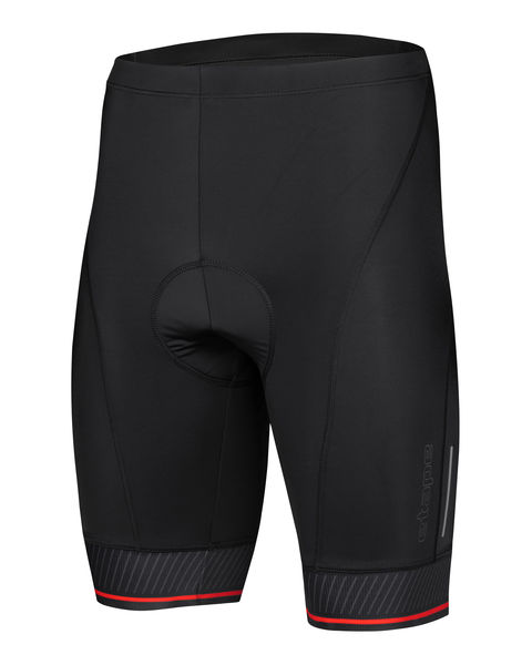 Pánské cyklistické kraťasy ETAPE ELITE TEAM s vložkou, černá/červená
