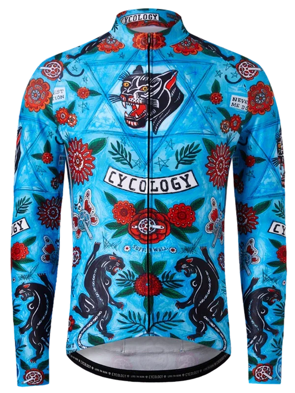 Cyklodres CYCOLOGY Winter Ashanti, blue, pánský, dlouhý rukáv