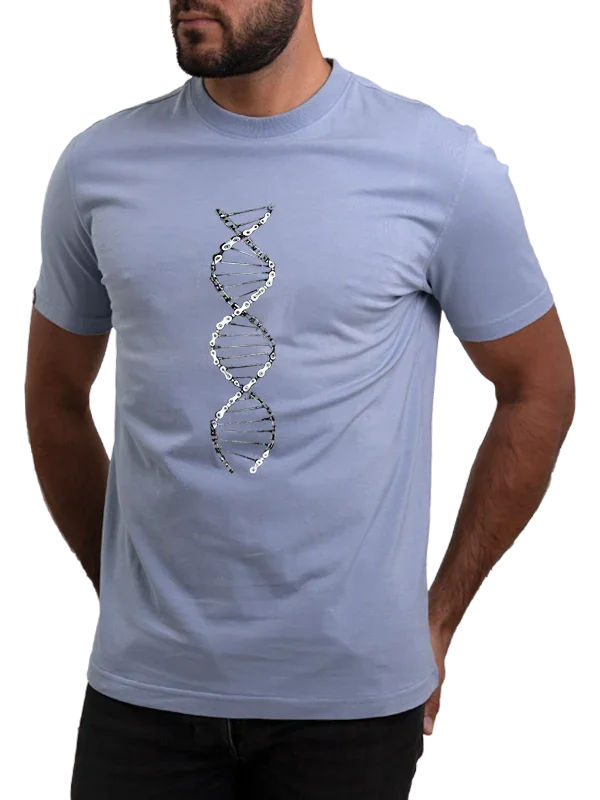 Bavlněné triko CYCOLOGY DNA, light blue, pánské, krátký rukáv