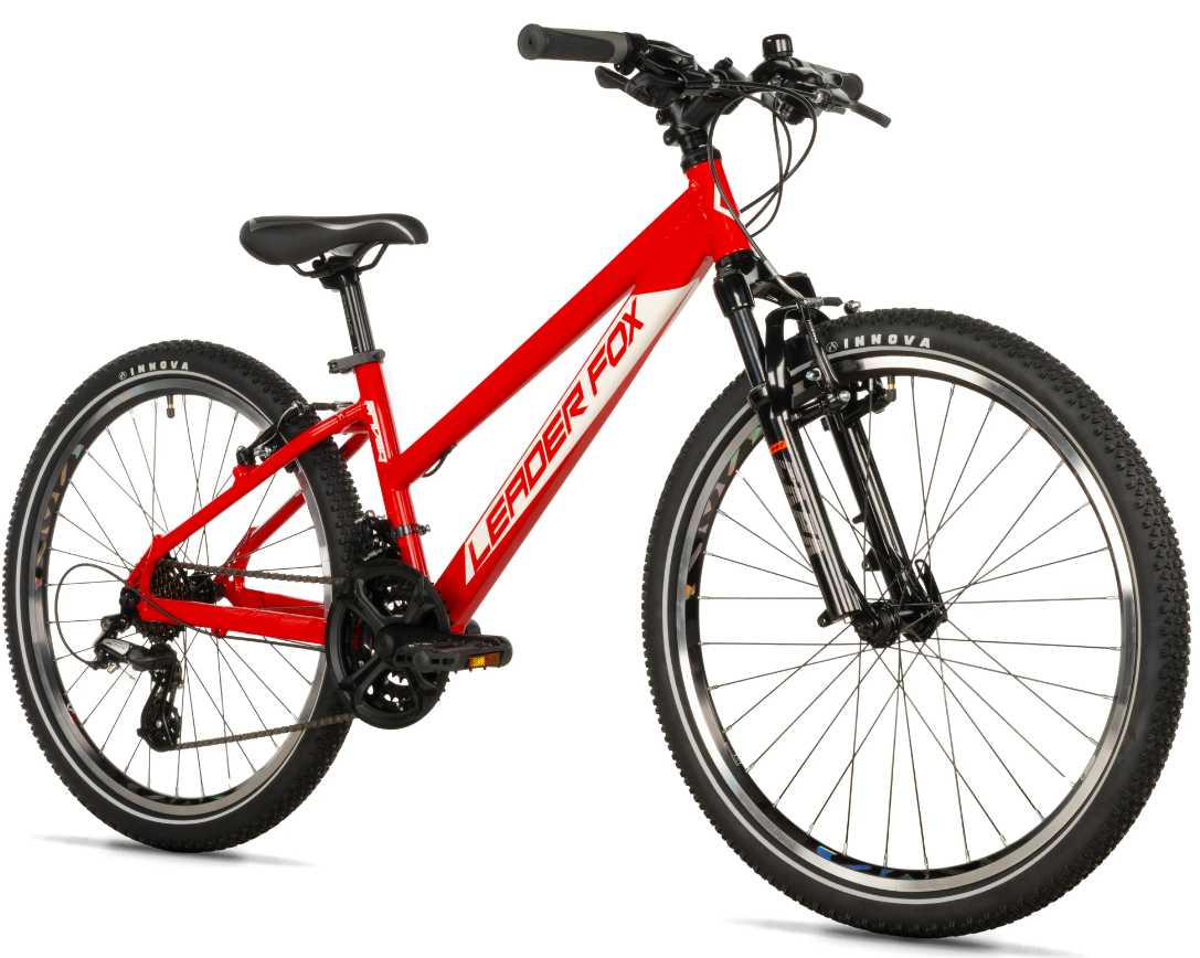Leader Fox SPIDER dívčí, pneu 24", model 2027, red ducati - ZDARMA dopravné, odborná montáž, seřízení a sada světel!