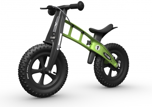 Odrážedlo FirstBike FAT green - ZDARMA dopravné, košík a zvonek!