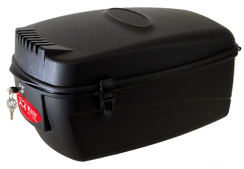 Box na nosič M-WAVE plastový, 17l, se zámkem
