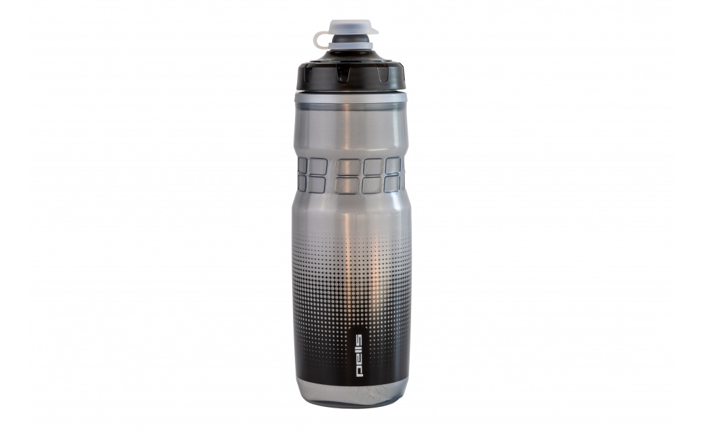 Cyklistická termoláhev PELLS Teneo 620 ml Black Fade/Grey Clear