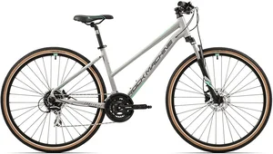 Rock Machine CrossRide 300 Lady, lesklá šedá/mentolová - ZDARMA dopravné, seřízení, odborná montáž a sada světel!
