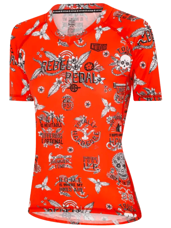 MTB dres CYCOLOGY Rebel Pedal, dámský, krátký rukáv