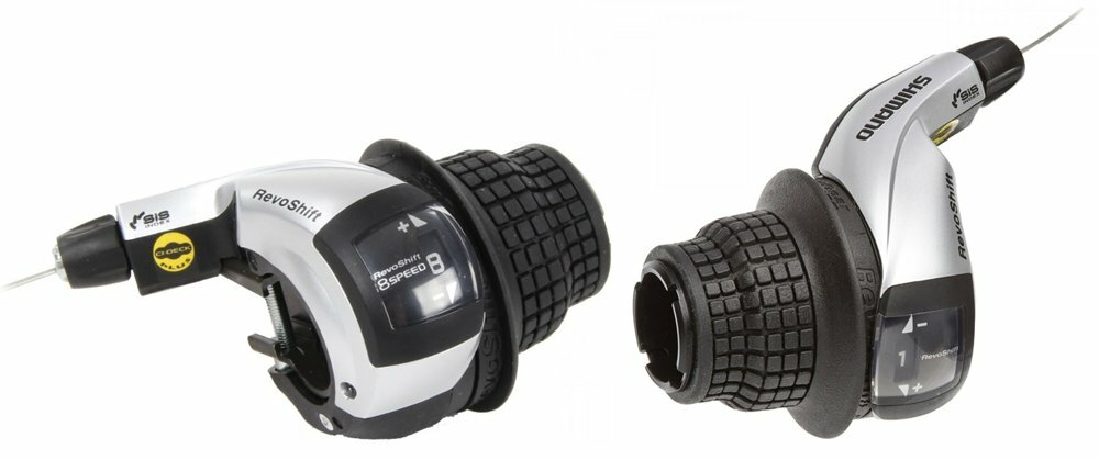 Řazení SHIMANO Revo SL-RS45-8sp.stříbrné, pár, baleno v krabičce