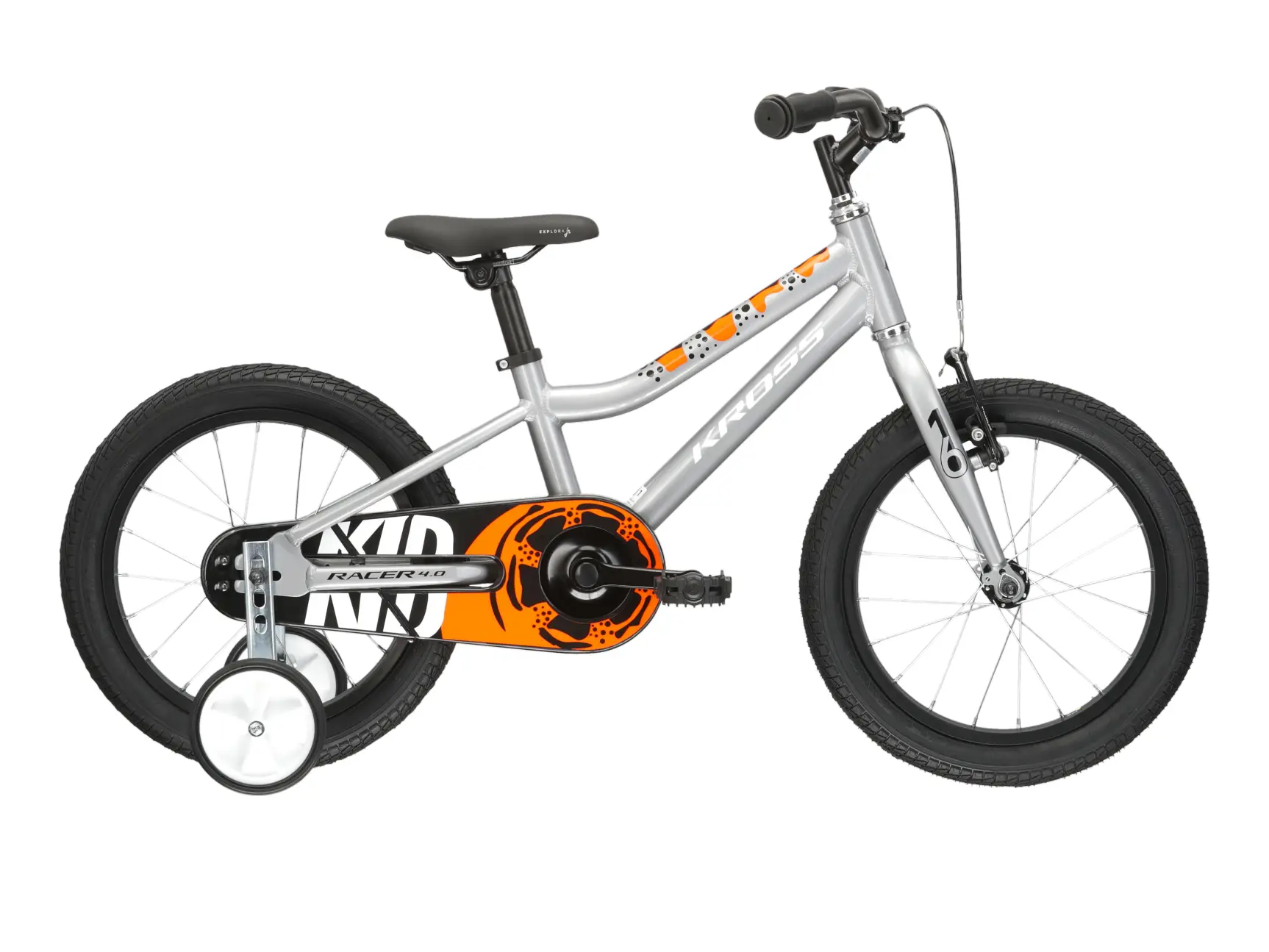 KROSS RACER 4.0 2025, pneu 16", barva stříbrná - ZDARMA dopravné, odborná montáž a seřízení!