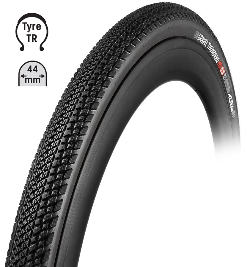 Plášť TUFO Gravel THUNDERO HD 700 x 44C, bezdušový černý
