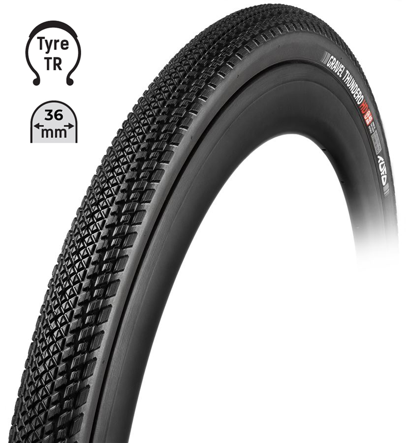 Plášť TUFO Gravel THUNDERO HD 700 x 36C, bezdušový černý