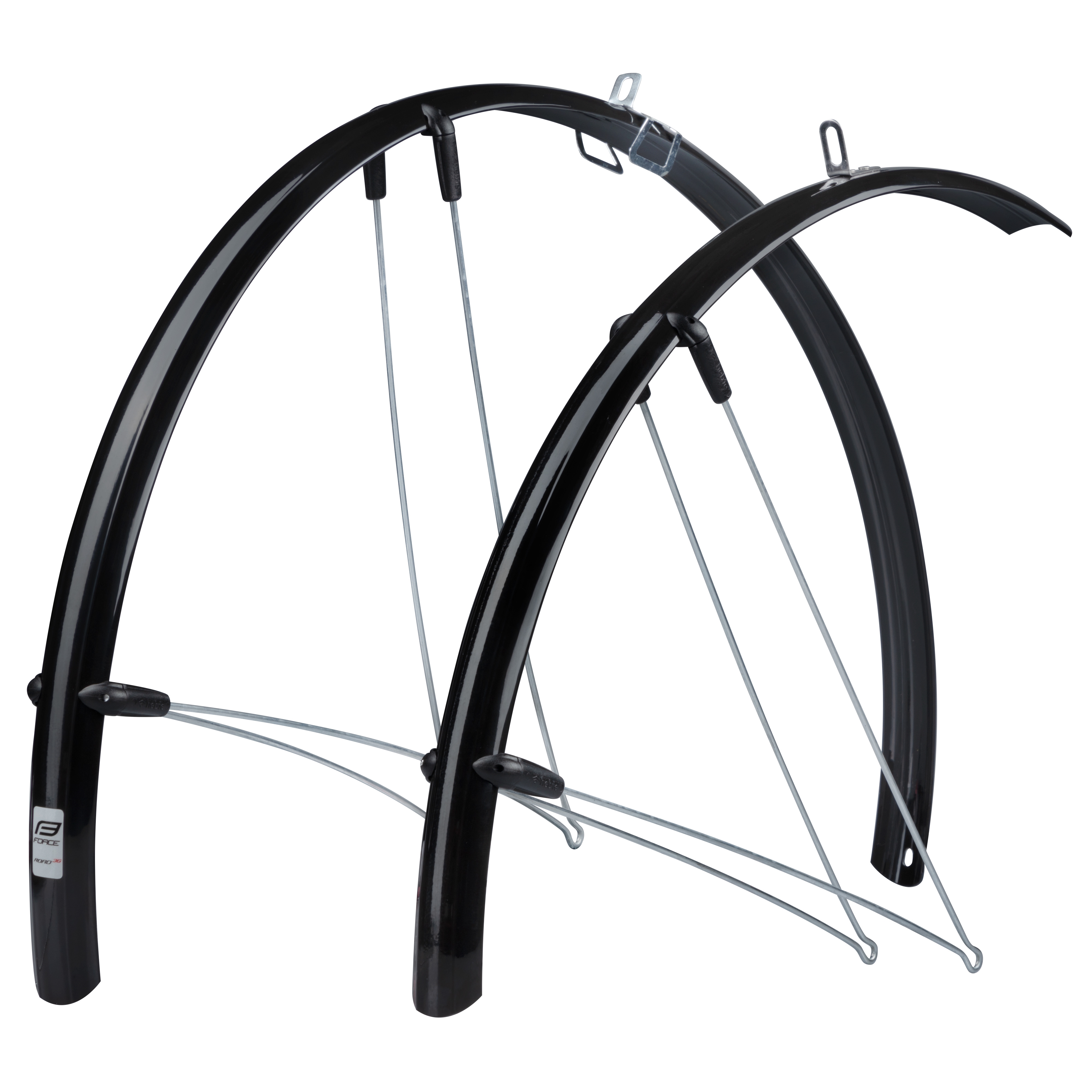 Blatníky FORCE 58 Aluflex 28" délka XL+ vzpěry, černé