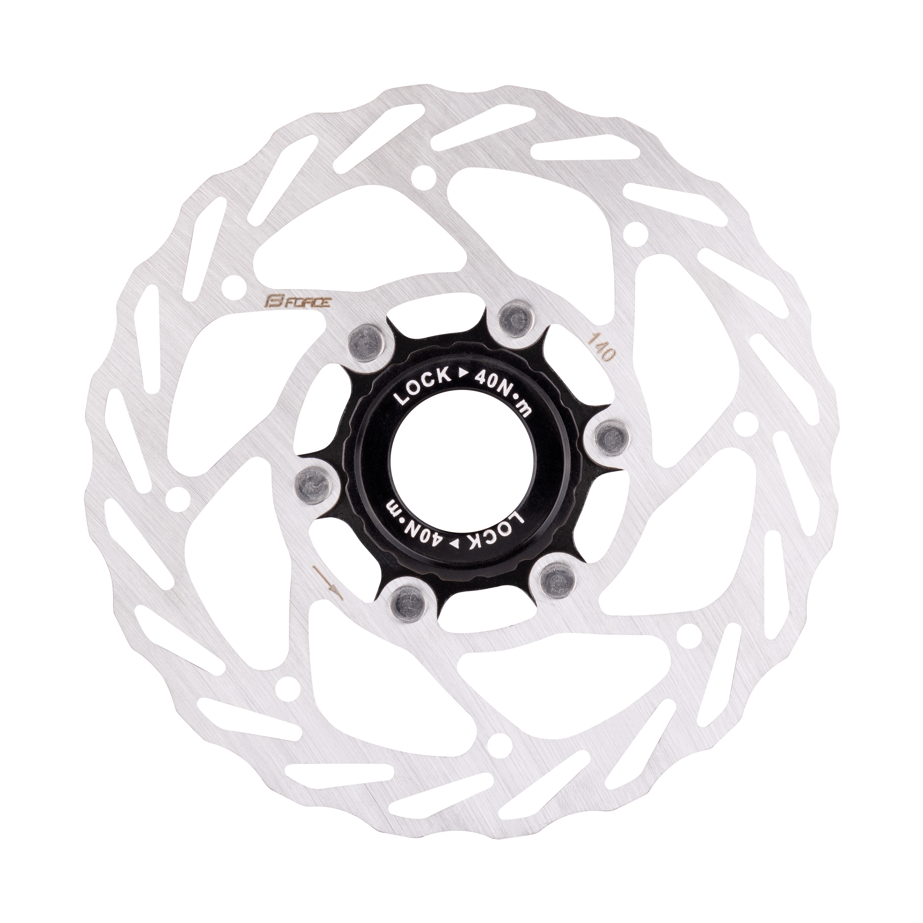 Brzdový kotouč FORCE 140 mm, CenterLock, stříbrný